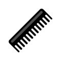 Comb , Barber comb, black plastic comb vector illustration