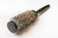 Comb brush with lost hair - baldness concept Royalty Free Stock Photo