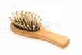 Comb brush with lost hair Royalty Free Stock Photo