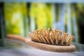 Comb brush with lost hair Royalty Free Stock Photo