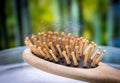 Comb brush with lost hair Royalty Free Stock Photo