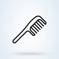 The comb is a device for combing the hair. The comb consists of knobs and denticles. line and linear icon.Barbershop single icon