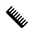 Comb flat vector icon illustration isolated on white. Hair fixing sign