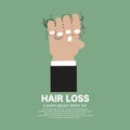 Comb Hair Loss in Hand Black Symbol Icon Beauty Concept Vector Royalty Free Stock Photo