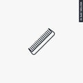 Comb hairdresser, linear style sign for mobile concept and web design Royalty Free Stock Photo