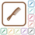 Comb with handle simple icons Royalty Free Stock Photo