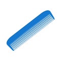 Comb icon. blue icon isolated on white background. Vector.