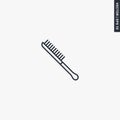 Comb icon, linear style sign for mobile concept and web design Royalty Free Stock Photo