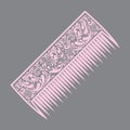 Comb icon. Comb silhouette. Simple icon. Web site page and mobi