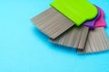 Comb for lice removing on blue background Royalty Free Stock Photo