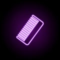 comb neon icon. Elements of web set. Simple icon for websites, web design, mobile app, info graphics Royalty Free Stock Photo
