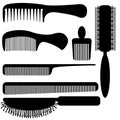 Comb silhouette vector Royalty Free Stock Photo