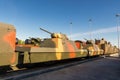 Combat armored train, the exhibit of the military historical Museum, Russia, Ekaterinburg,