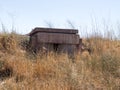 Combat bunkers left from the time of the War of the Doomsday Yom Kippur War on the Golan Heights, near the border with Syria, Is