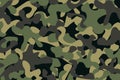 Combat camouflage pattern, military background, vector illustration Royalty Free Stock Photo