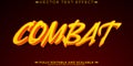 Combat editable text effect, editable fight and battle text style Royalty Free Stock Photo