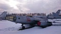 Combat helicopters of Russia on the streets at the Museum of Monino