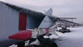 Combat helicopters of Russia on the streets at the Museum of Monino