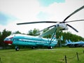 Combat helicopters of Russia on the streets at the Museum of Monino