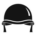 Combat helmet icon, simple style