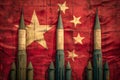 Combat missiles against the background of the Chinese flag