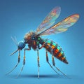 The combat mosquito with artificial intelligence is a technological mosquito with an artificial intelligence