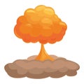 Combat nuclear explosion icon cartoon vector. Battle bomb Royalty Free Stock Photo