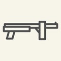 Combat shotgun line icon. Weapon vector illustration isolated on white. Firearm outline style design, designed for web