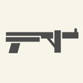 Combat shotgun solid icon. Weapon vector illustration isolated on white. Firearm glyph style design, designed for web Royalty Free Stock Photo