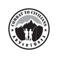 Combat to civilians logo , adventure logo vector