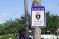 Combat Veteran Parking signage for Veteran parking