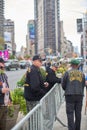 Combat Veteran with vest at NYC Veterans Day Parade in New York City Royalty Free Stock Photo