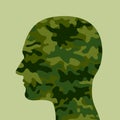 Combatant and soldier i army Royalty Free Stock Photo