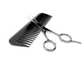 Comber with scissors