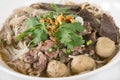Combination Beef Noodle with beef ball, beef tripe, beef liver