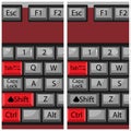 Combination button keyboard, page next and back