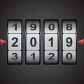 Combination, code lock numbers. Happy new year 2019 Royalty Free Stock Photo