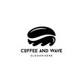 Coffee and wave logo concept inspiration