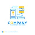 Combination, data, database, electronic, information Blue Yellow