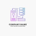 Combination, data, database, electronic, information Purple Business Logo Template. Place for Tagline Royalty Free Stock Photo