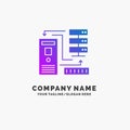 Combination, data, database, electronic, information Purple Business Logo Template. Place for Tagline Royalty Free Stock Photo