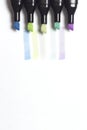Combination of five marker pens Royalty Free Stock Photo