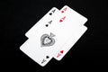 The combination of four aces playing cards Royalty Free Stock Photo