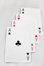 The combination of four aces playing cards Royalty Free Stock Photo
