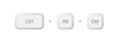 Combination of keyboard buttons Ctrl Alt Del