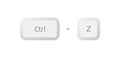 Combination of keyboard buttons CtrlZ Royalty Free Stock Photo