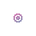 Combination of lens and gear logo design vector Royalty Free Stock Photo