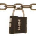Combination lock with five digits Royalty Free Stock Photo
