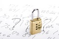 Combination Lock and Numbers Royalty Free Stock Photo