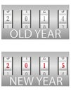 Combination lock old and the new year vector illustration Royalty Free Stock Photo